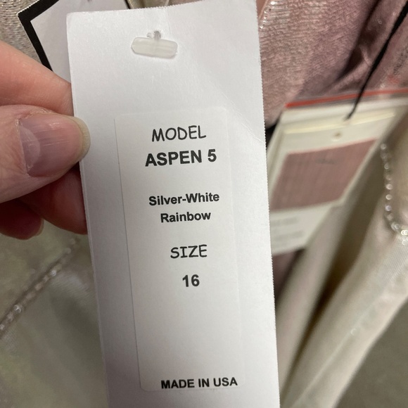 Dolls and Divas Party Dress Thin Straps Silver Metallic - Picture 4 of 6